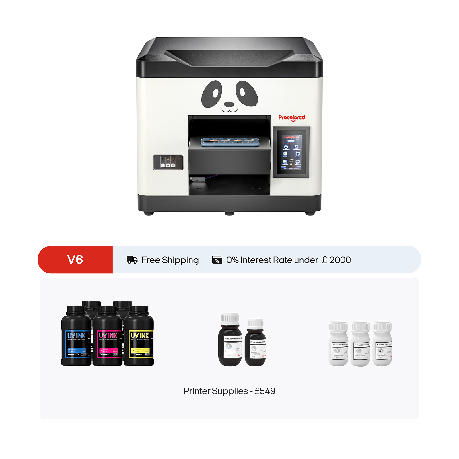 Imprimante UV Procolored V6 Panda 6.7" A4 L800